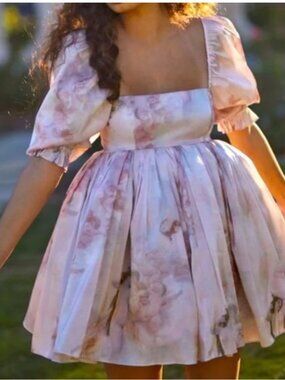 Selkie Puff Venus mini pink dress 4x